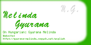 melinda gyurana business card